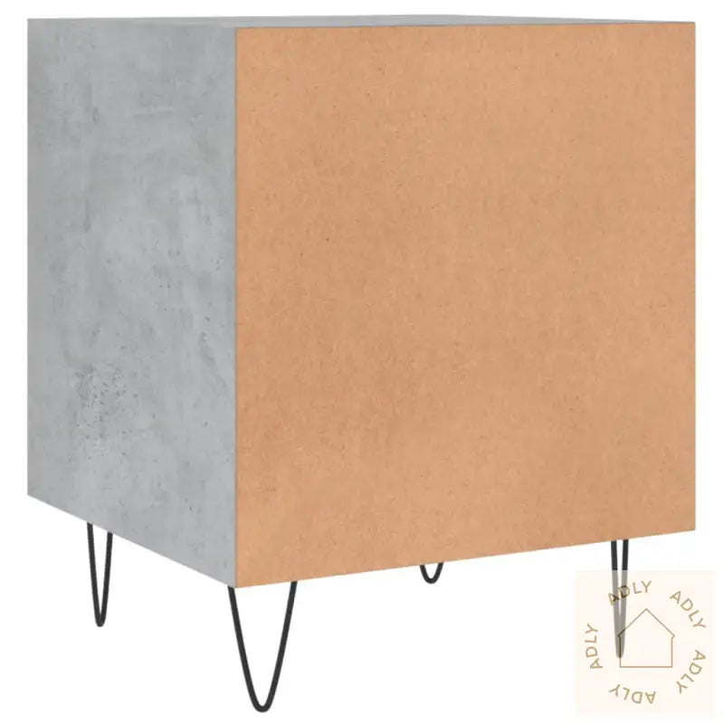 Nattbord 2 Stk Betonggrå 40X40X50 Cm Konstruert Tre