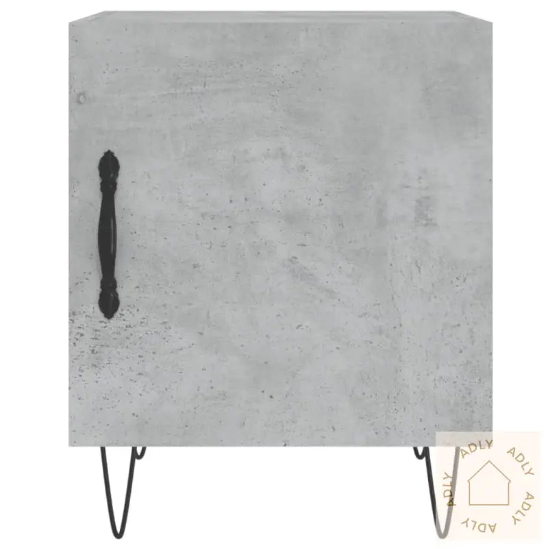 Nattbord 2 Stk Betonggrå 40X40X50 Cm Konstruert Tre