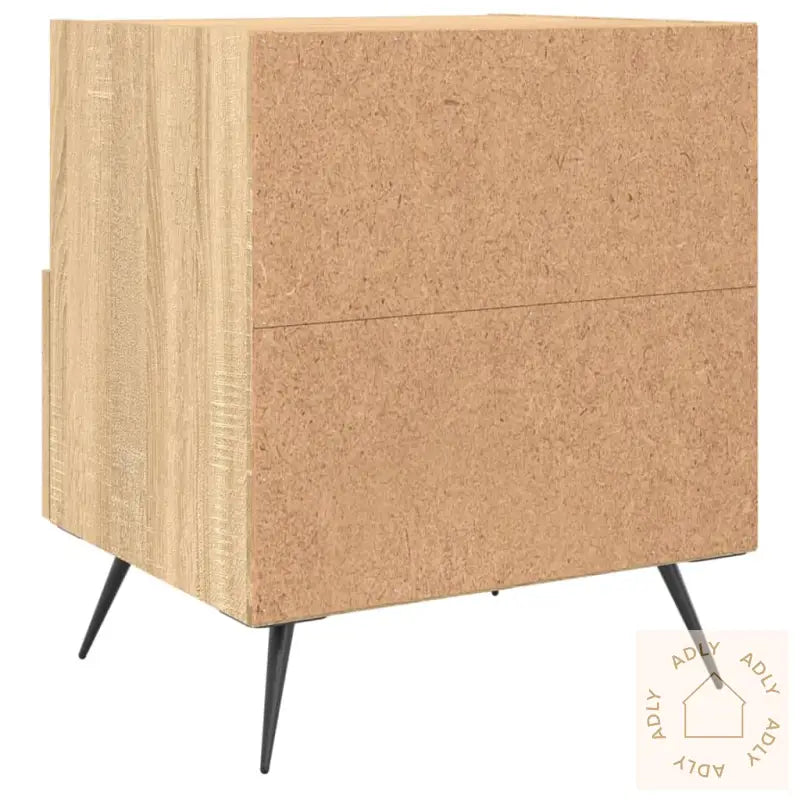 Nattbord 2 Stk Sonoma Eik 40X35X47,5 Cm Konstruert Tre