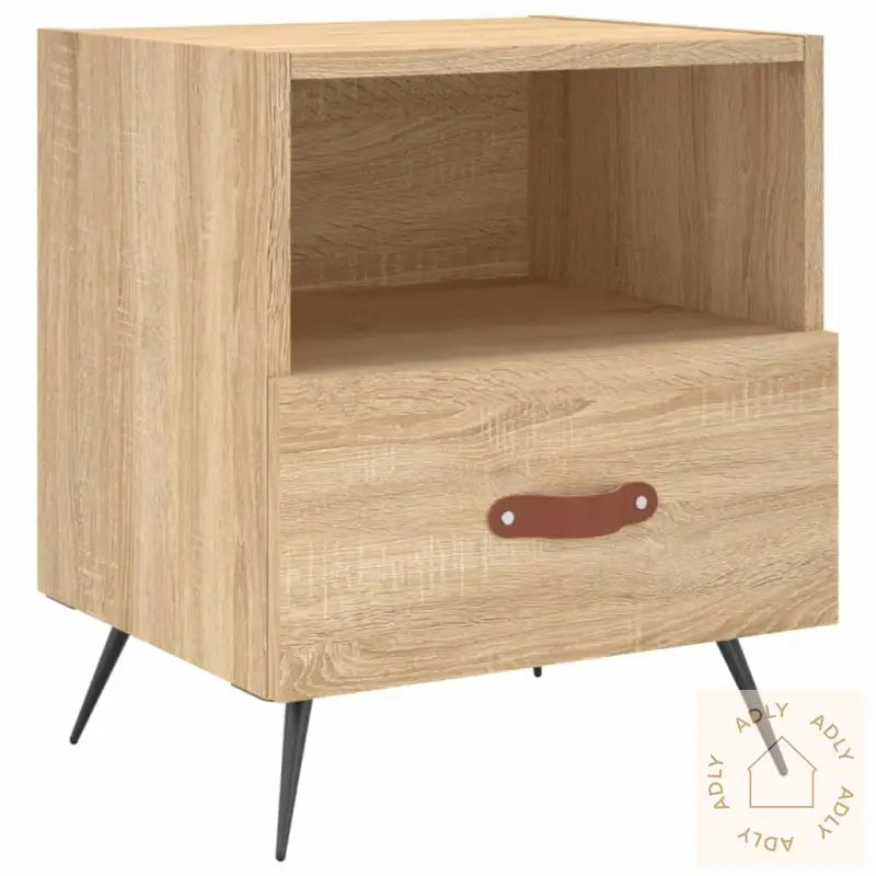 Nattbord 2 Stk Sonoma Eik 40X35X47,5 Cm Konstruert Tre