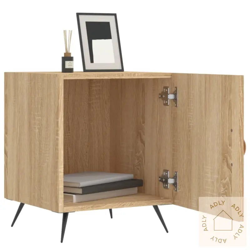 Nattbord 2 Stk Sonoma Eik 40X40X50 Cm Konstruert Tre