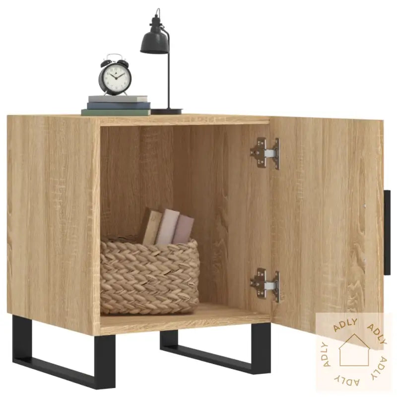 Nattbord 2 Stk Sonoma Eik 40X40X50 Cm Konstruert Tre