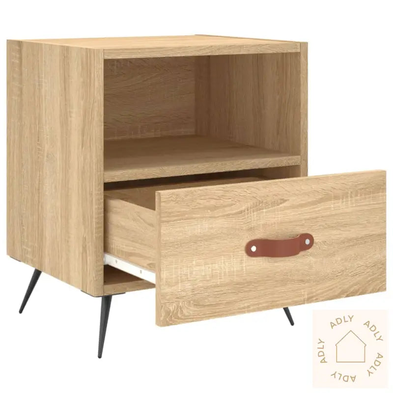 Nattbord 2 Stk Sonoma Eik 40X35X47,5 Cm Konstruert Tre