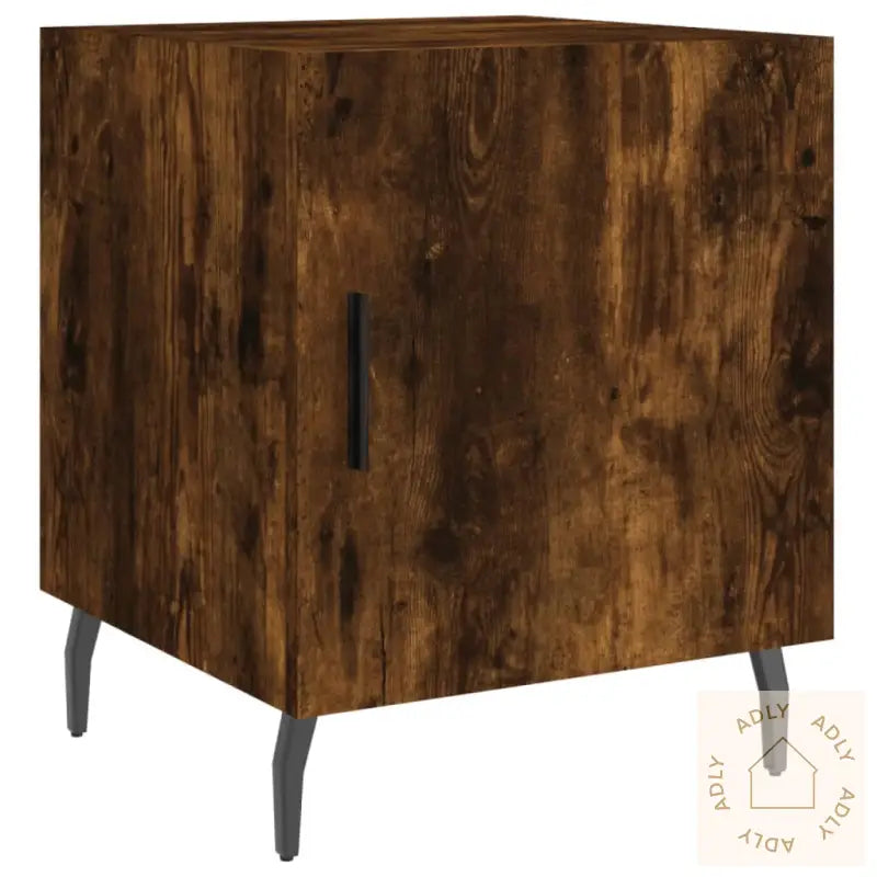 Nattbord 2 Stk Røkt Eik 40X40X50 Cm Konstruert Tre