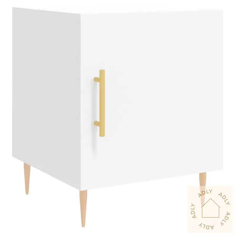 Nattbord 2 Stk Hvit 40X40X50 Cm Konstruert Tre