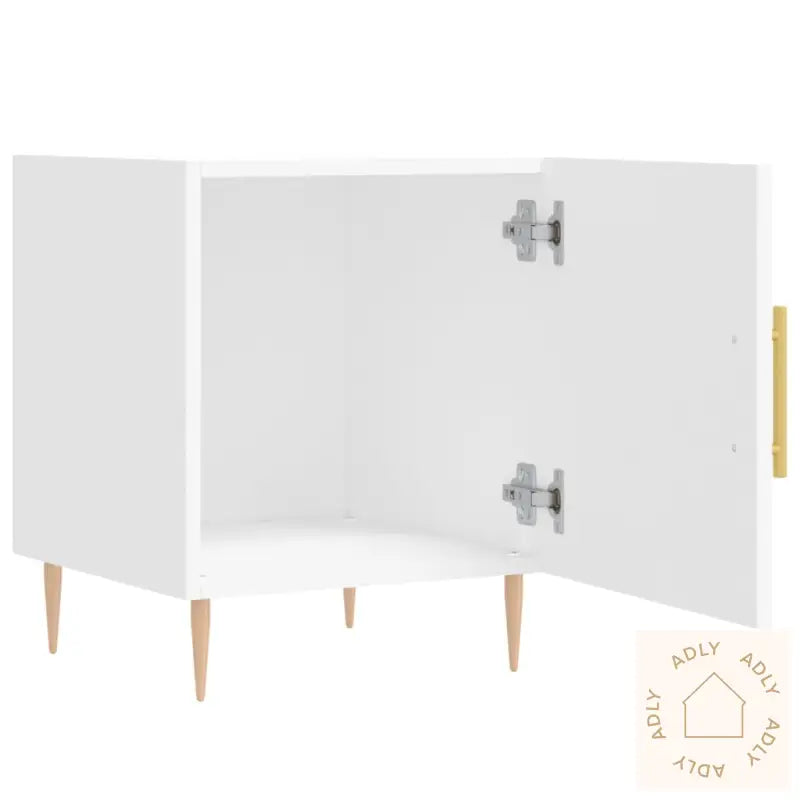 Nattbord 2 Stk Hvit 40X40X50 Cm Konstruert Tre