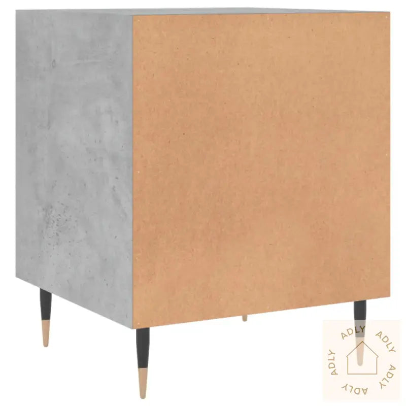 Nattbord 2 Stk Betonggrå 40X40X50 Cm Konstruert Tre