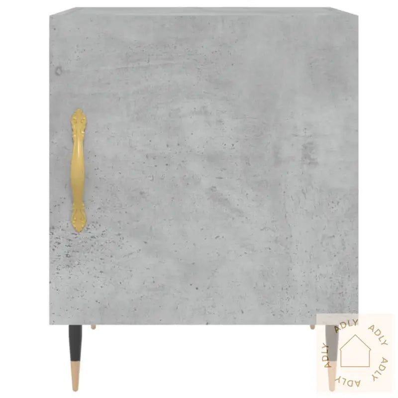 Nattbord 2 Stk Betonggrå 40X40X50 Cm Konstruert Tre