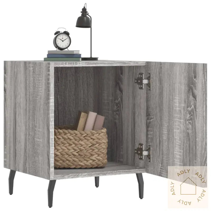 Nattbord Grå Sonoma 40X40X50 Cm Konstruert Tre