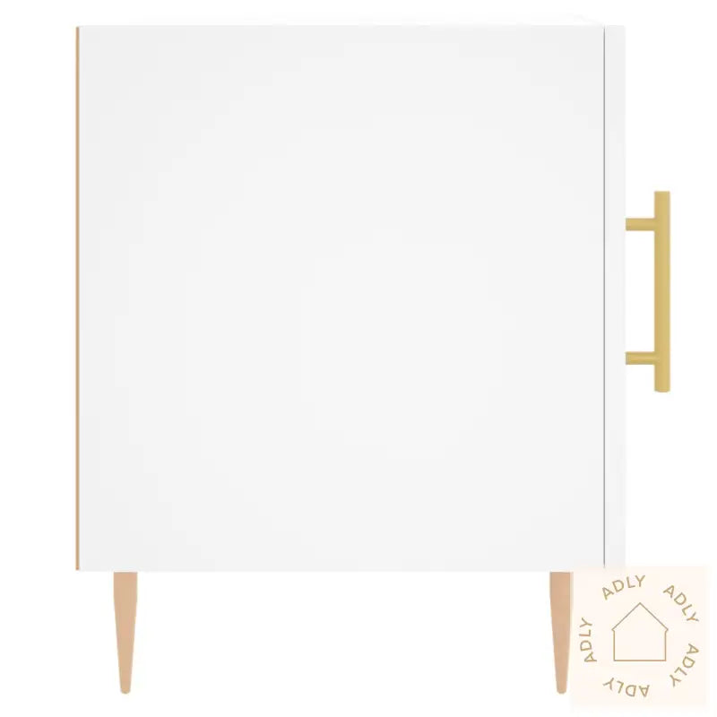 Nattbord 2 Stk Hvit 40X40X50 Cm Konstruert Tre