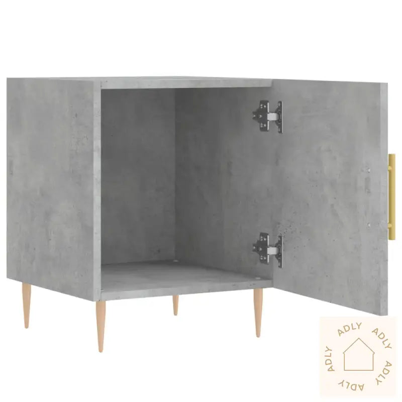 Nattbord 2 Stk Betonggrå 40X40X50 Cm Konstruert Tre