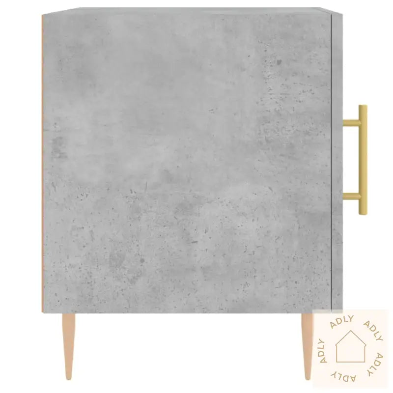 Nattbord 2 Stk Betonggrå 40X40X50 Cm Konstruert Tre