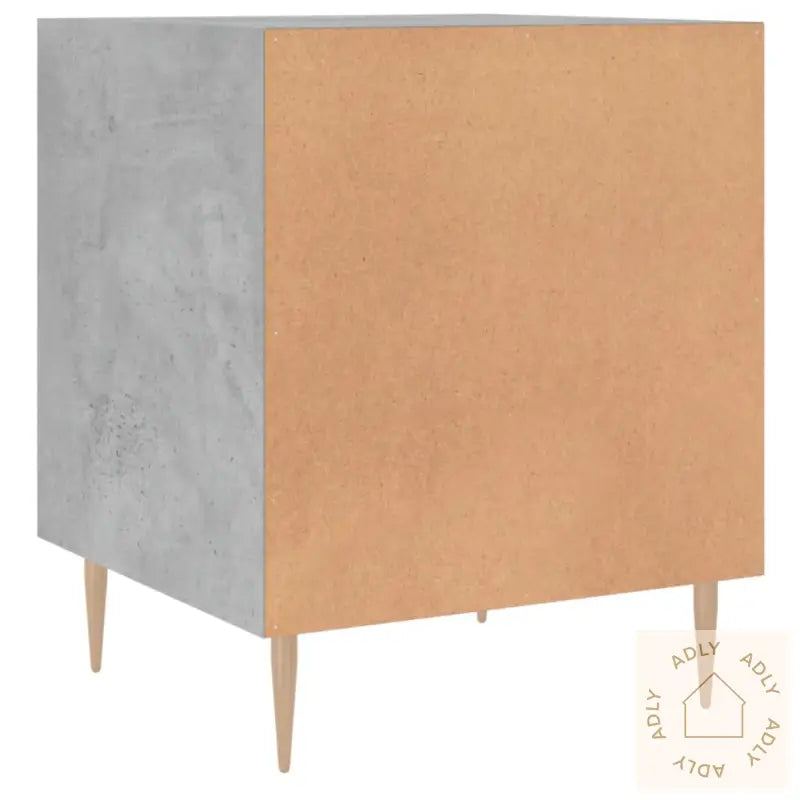 Nattbord 2 Stk Betonggrå 40X40X50 Cm Konstruert Tre