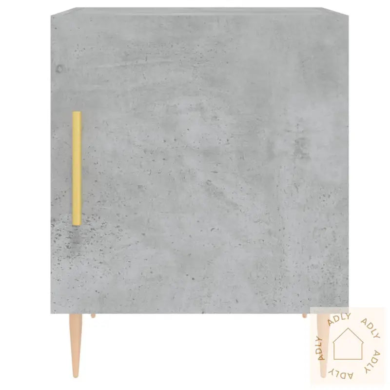 Nattbord 2 Stk Betonggrå 40X40X50 Cm Konstruert Tre
