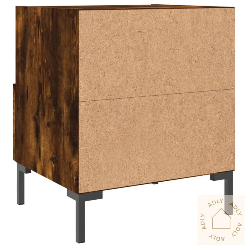 Nattbord 2 Stk Røkt Eik 40X35X47,5 Cm Konstruert Tre
