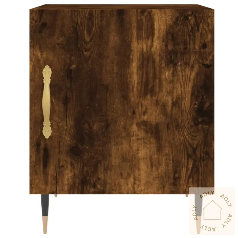 Nattbord 2 Stk Røkt Eik 40X40X50 Cm Konstruert Tre