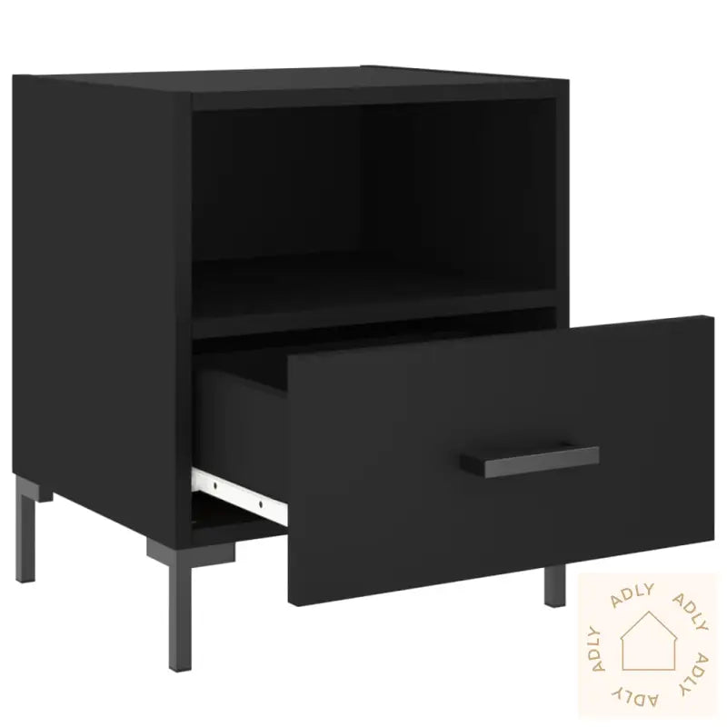 Nattbord 2 Stk Svart 40X35X47,5 Cm Konstruert Tre