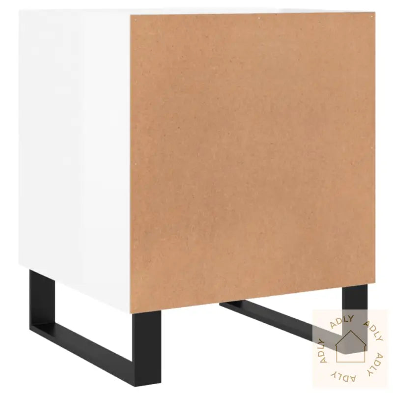 Nattbord 2 Stk Høyglans Hvit 40X40X50 Cm Konstruert Tre