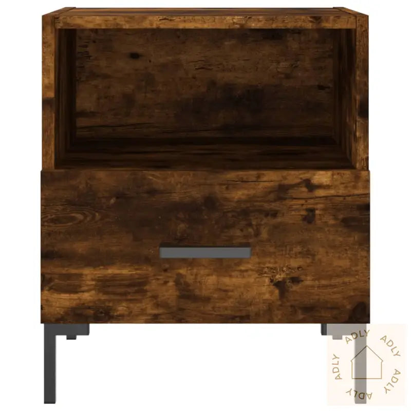 Nattbord 2 Stk Røkt Eik 40X35X47,5 Cm Konstruert Tre