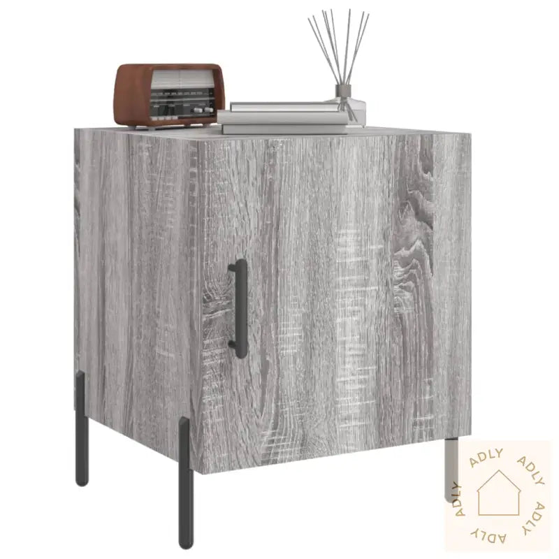 Nattbord Grå Sonoma 40X40X50 Cm Konstruert Tre