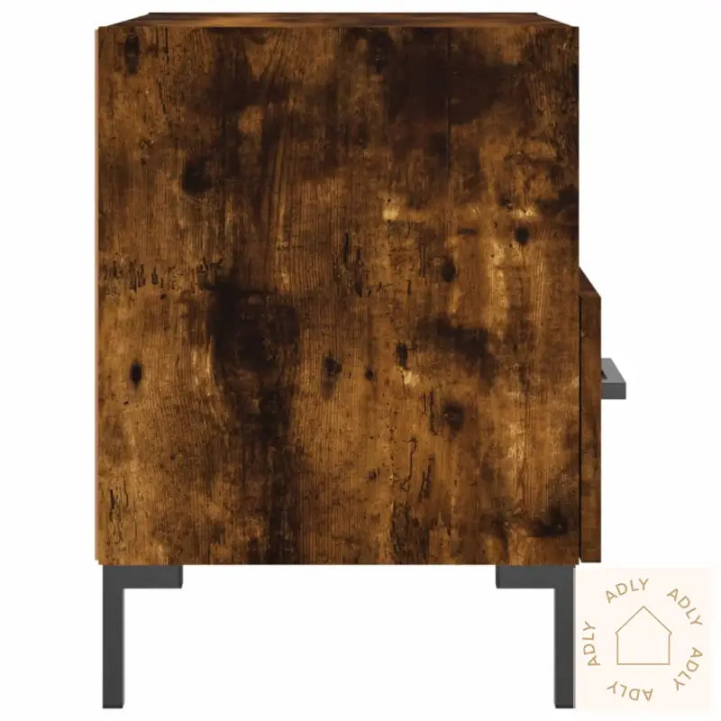 Nattbord 2 Stk Røkt Eik 40X35X47,5 Cm Konstruert Tre