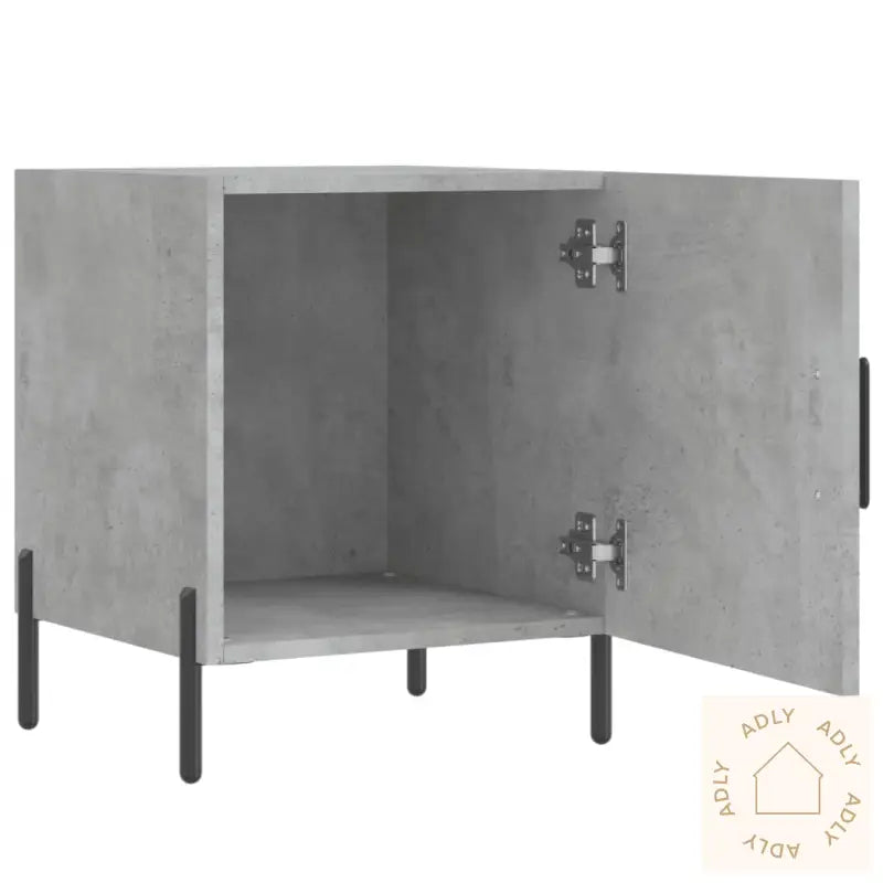 Nattbord 2 Stk Betonggrå 40X40X50 Cm Konstruert Tre