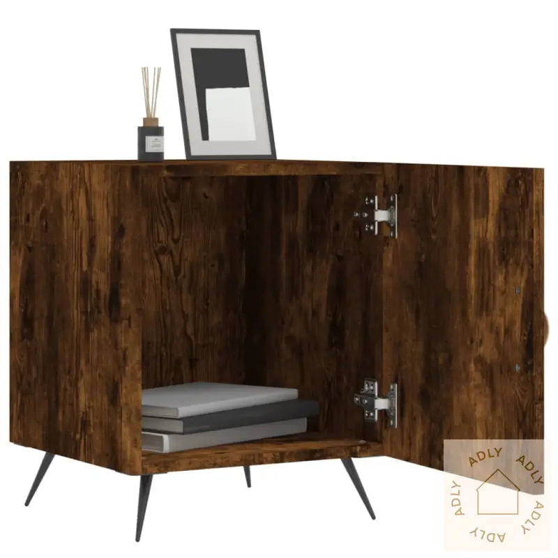 Nattbord 2 Stk Røkt Eik 40X40X50 Cm Konstruert Tre