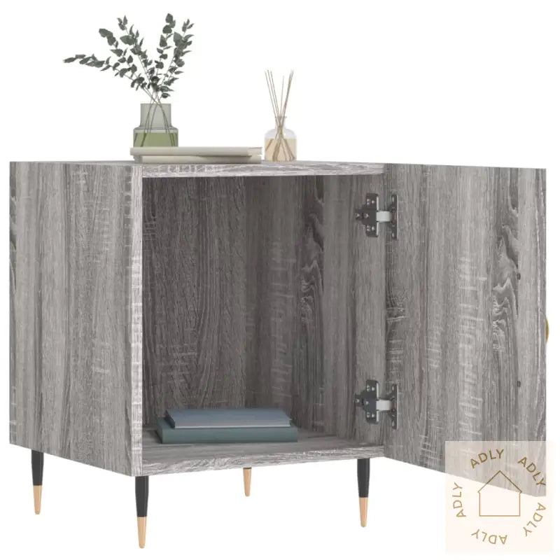 Nattbord 2 Stk Grå Sonoma 40X40X50 Cm Konstruert Tre