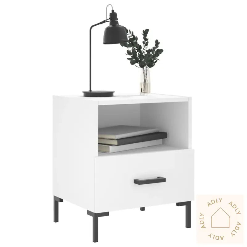 Nattbord 2 Stk Hvit 40X35X47,5 Cm Konstruert Tre