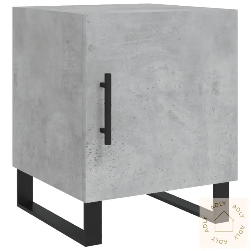 Nattbord 2 Stk Betonggrå 40X40X50 Cm Konstruert Tre