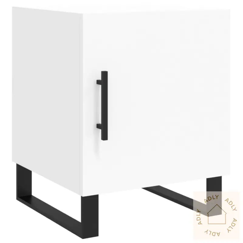 Nattbord 2 Stk Hvit 40X40X50 Cm Konstruert Tre