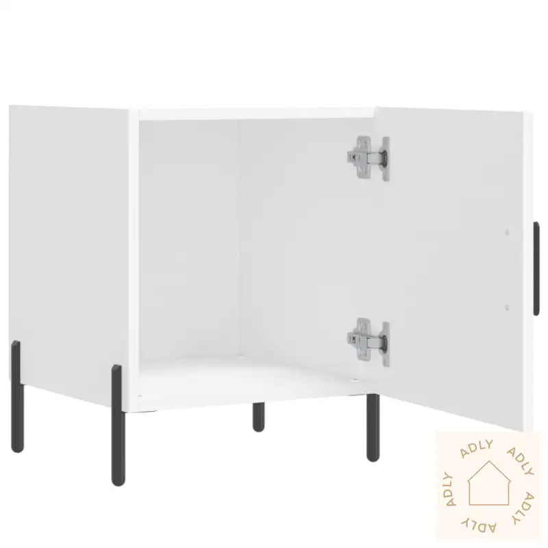 Nattbord 2 Stk Hvit 40X40X50 Cm Konstruert Tre