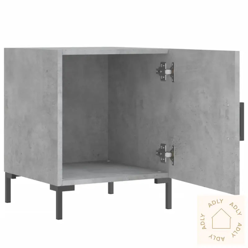 Nattbord 2 Stk Betonggrå 40X40X50 Cm Konstruert Tre