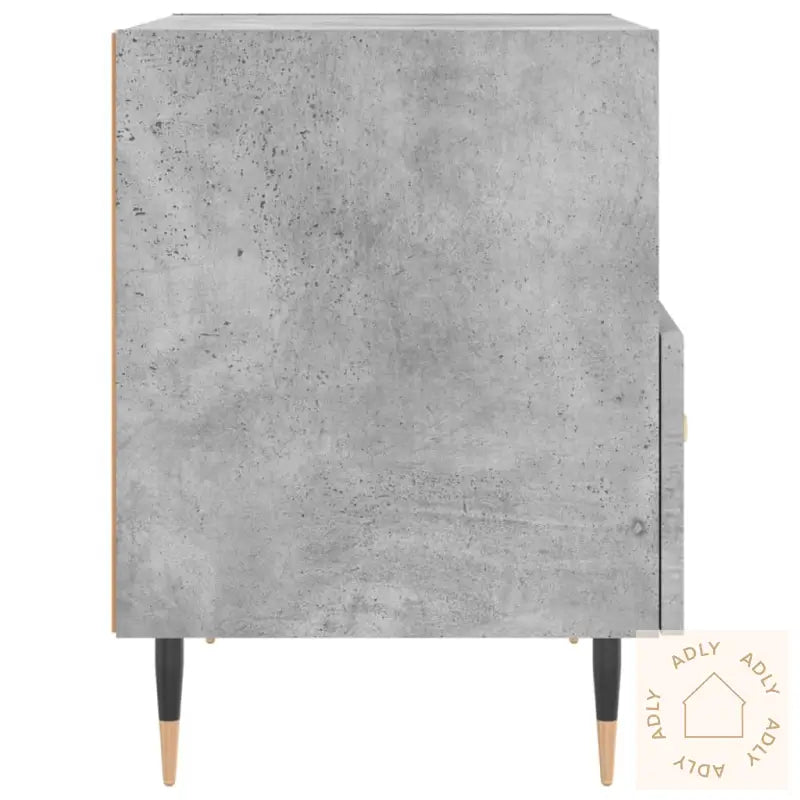 Nattbord 2 Stk Betonggrå 40X35X47,5 Cm Konstruert Tre