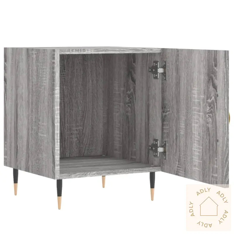 Nattbord 2 Stk Grå Sonoma 40X40X50 Cm Konstruert Tre