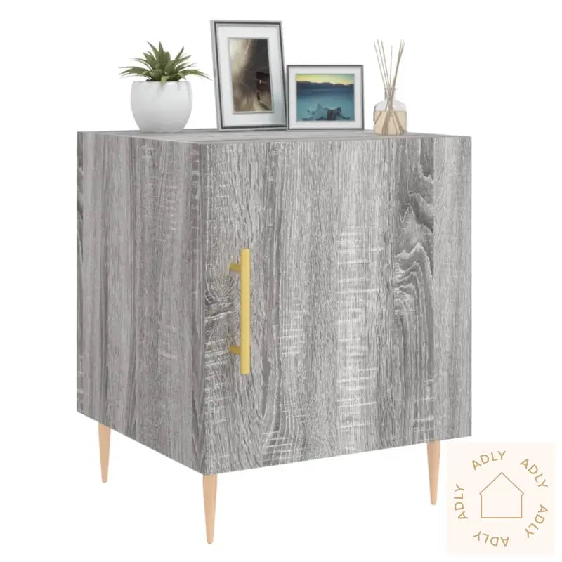 Nattbord Grå Sonoma 40X40X50 Cm Konstruert Tre