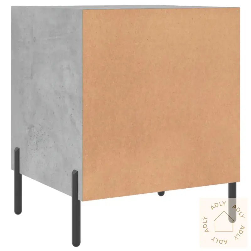 Nattbord 2 Stk Betonggrå 40X40X50 Cm Konstruert Tre
