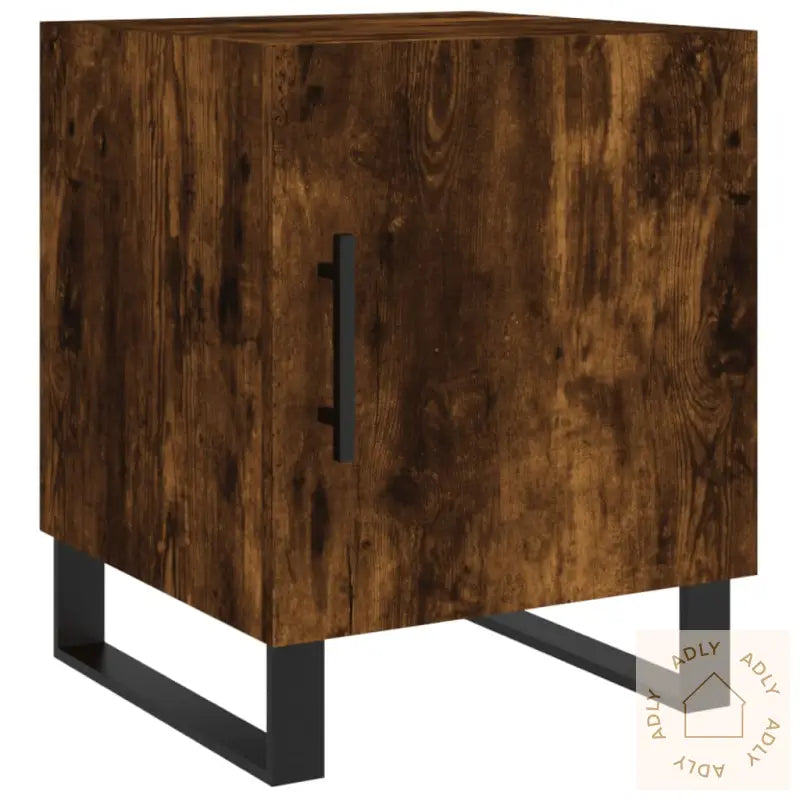 Nattbord 2 Stk Røkt Eik 40X40X50 Cm Konstruert Tre