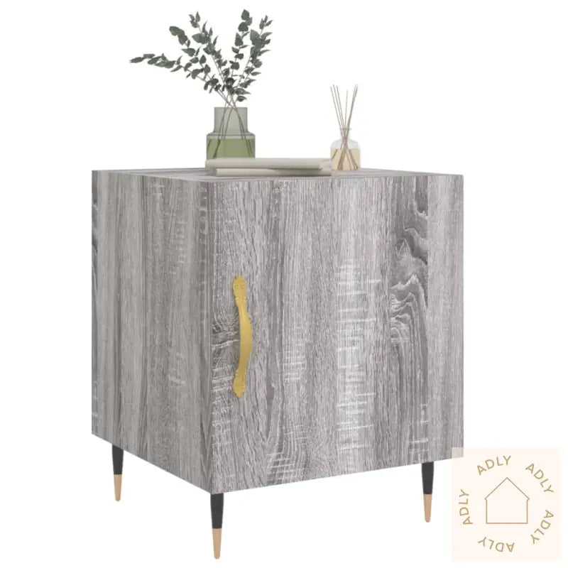 Nattbord Grå Sonoma 40X40X50 Cm Konstruert Tre