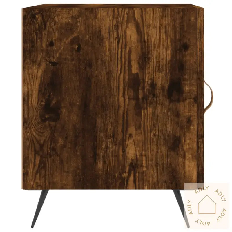 Nattbord 2 Stk Røkt Eik 40X40X50 Cm Konstruert Tre