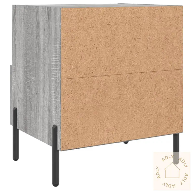 Nattbord 2 Stk Grå Sonoma 40X35X47,5 Cm Konstruert Tre