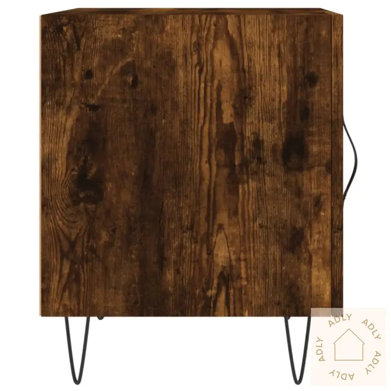 Nattbord 2 Stk Røkt Eik 40X40X50 Cm Konstruert Tre