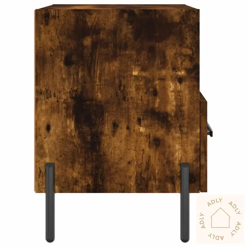 Nattbord 2 Stk Røkt Eik 40X35X47,5 Cm Konstruert Tre