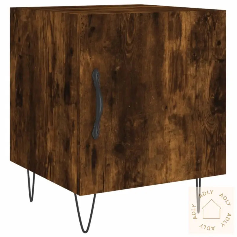 Nattbord 2 Stk Røkt Eik 40X40X50 Cm Konstruert Tre
