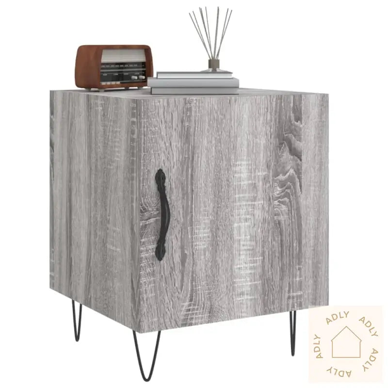 Nattbord Grå Sonoma 40X40X50 Cm Konstruert Tre