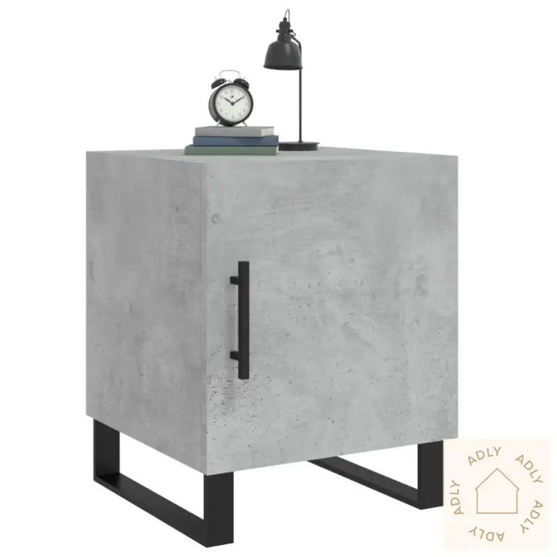 Nattbord 2 Stk Betonggrå 40X40X50 Cm Konstruert Tre