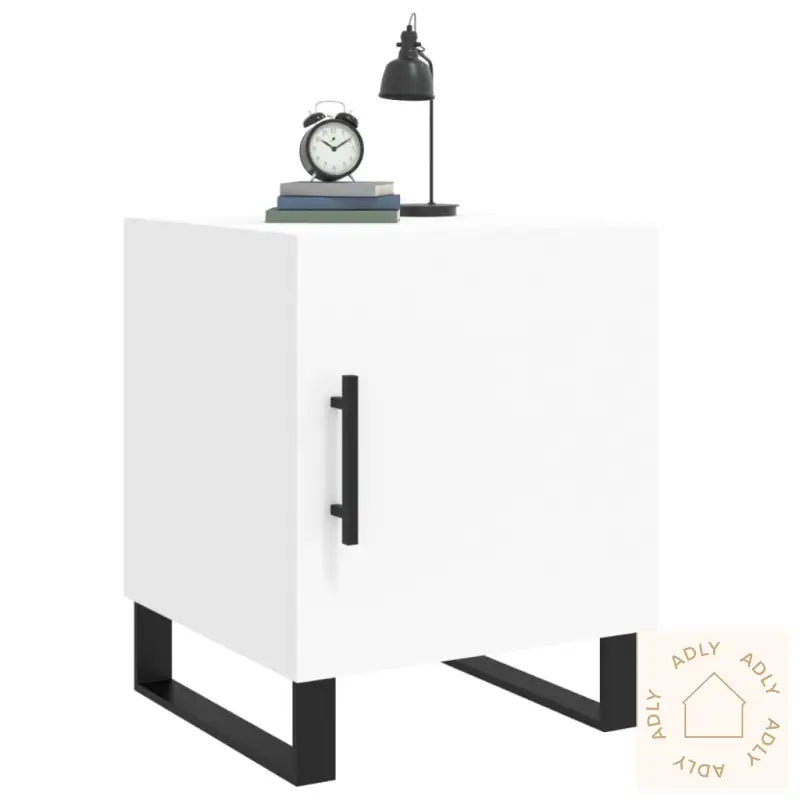 Nattbord 2 Stk Hvit 40X40X50 Cm Konstruert Tre