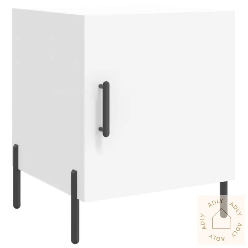 Nattbord 2 Stk Hvit 40X40X50 Cm Konstruert Tre