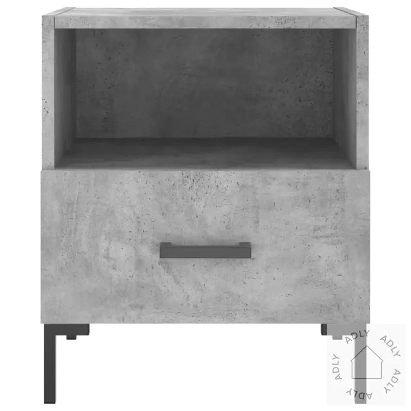 Nattbord 2 Stk Betonggrå 40X35X47,5 Cm Konstruert Tre