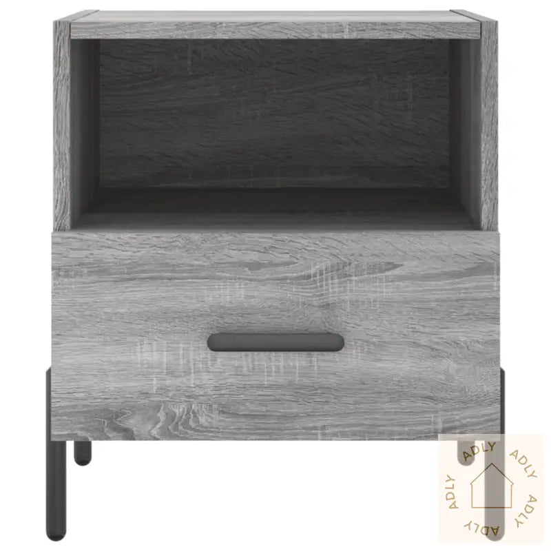 Nattbord 2 Stk Grå Sonoma 40X35X47,5 Cm Konstruert Tre